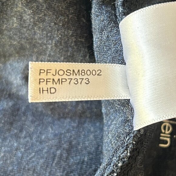 Calvin Klein cropped heathered navy leggings w/ lattice detail at back ankles sz - Picture 11 of 11